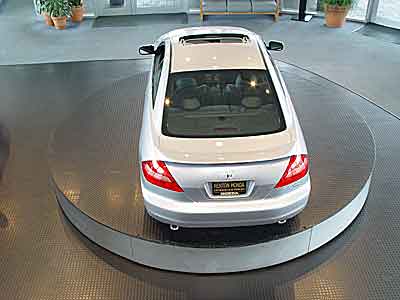 Car showroom turntables as installed to Renton Honda dealership, Renton, WA